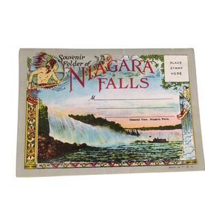 Souvenir Folder of Niagara Falls 1920s Fold-Out Postcards Horseshoe Rock Ages+